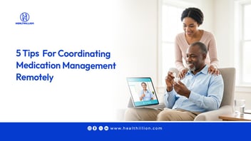 Image of a Nigerian family coordinating medication management remotely