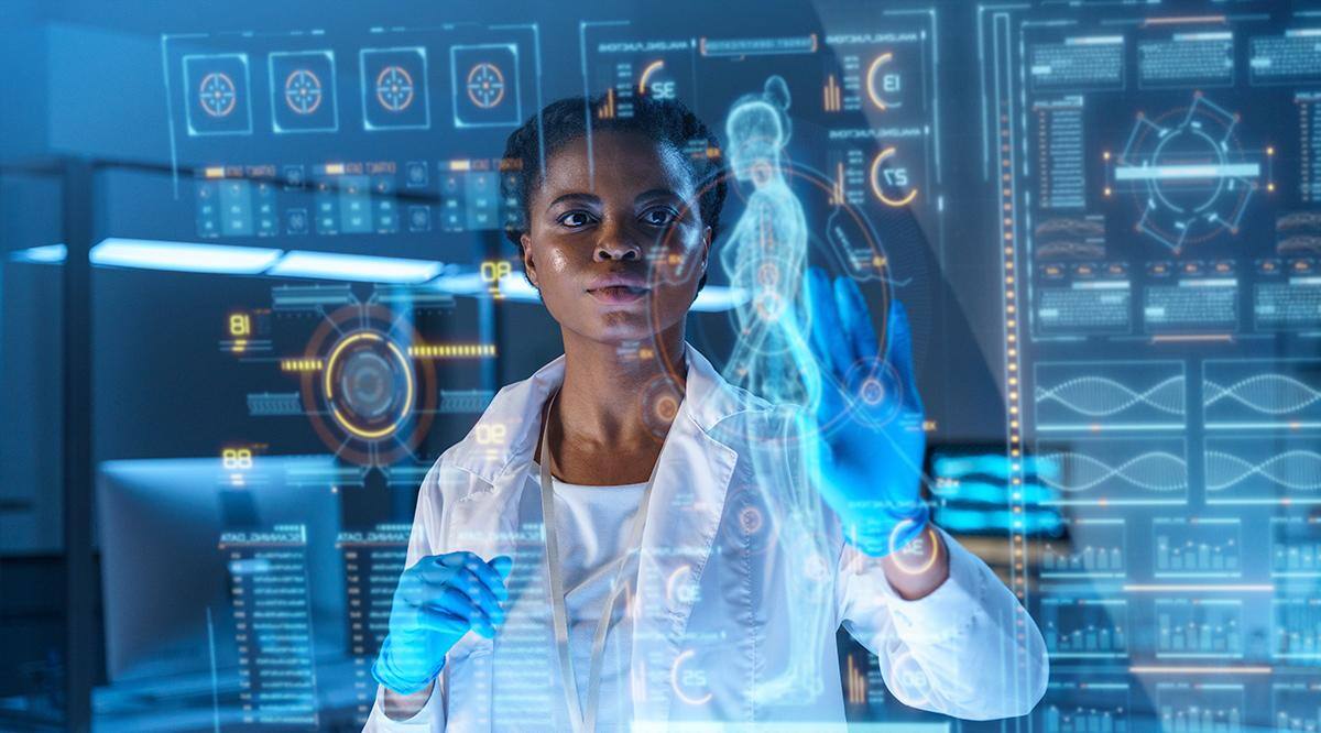 Picture of a female doctor using advanced medicine on a Nigerian patient
